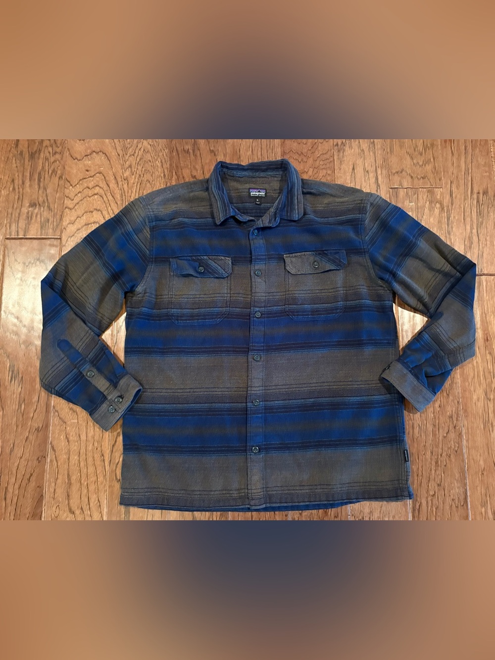 Patagonia Mens Fjord Flannel Plaid Long Sleeve Shirt Organic Cotton Size XL